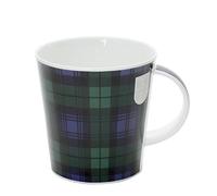 Dunoon Caingorm Mug en porcelaine fine Motif tartan Noir 0,48 l