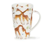 Dunoon Henley Mug en porcelaine fine avec col en caoutchouc Motif girafe 0,6 l
