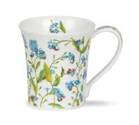Dunoon Jura Tasse en porcelaine anglaise Motif nœuds myosotis Bleu 0,21 l