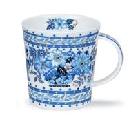 Dunoon Lomond Delft Mug urne bleue en porcelaine fine avec détails or 22 carats