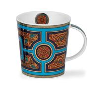 Dunoon Lomond Iona Mug en porcelaine fine avec détails dorés Bleu