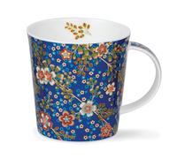 Dunoon Lomond Kyushu Tasse en porcelaine anglaise avec détails dorés Bleu foncé