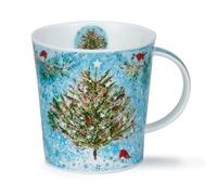 Dunoon Lomond Mug de Noël en porcelaine anglaise Motif sapin de Noël enneigé