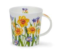 Dunoon Lomond Mug en porcelaine fine 0,32 l Motif floral Danse des bleuets Jonquille et tulipe (jonquille)