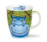 Dunoon Nevis Go Wild Crazy Animal Mug en porcelaine anglaise - Hippopotame