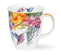 Dunoon Nevis Mug en porcelaine anglaise Motif colibris Jaune 0,48 l