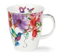 Dunoon Nevis Mug en porcelaine fine Motif colibris Violet 0,48 l