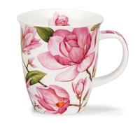 Dunoon Nevis Tasse en porcelaine fine Motif magnolias Rose clair 0,48 l