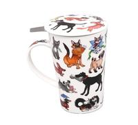 Dunoon Shetland Barking Mad Lot de 2 tasses avec infuseur 0,44 l