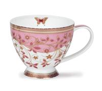 Dunoon Skye Estivale Tasse en porcelaine anglaise Rose avec détails dorés 0,45 l