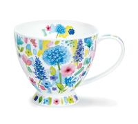DUNOON Skye Tasse en porcelaine fine Motif explosion de fleurs Bleu 0,42 l