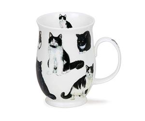 Dunoon SU-Cats-BW Staffordshire Tasse en porcelaine fine Forme Suffolk 0,31 l