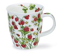 Dunoon Tasse en porcelaine fine en forme de Nevis, fabriquée en Angleterre, passe au lave-vaisselle et au micro-ondes - Fruits sauvages (framboise)