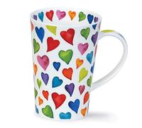Dunoon Tasse en porcelaine fine en forme de Shetland fabriquée en Angleterre (cœurs chauds)