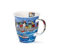 Dunoon Tasse Nevis aHOY ! Harbour - Fine Bone China, Capacité 480 ml, Hauteur 11,5 cm