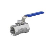 DUNSBY Valve Vanne À Bille Monobloc en Acier Inoxydable S304 SS316L, Robinet Fileté De Vis 1/4", 3/8", 3/4", 1", 1-1/4", 1-1/2" Et 2" DN15(1/4",SS304)