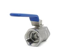 DUNSBY Valve Vanne À Bille Monobloc en Acier Inoxydable S304 SS316L, Robinet Fileté De Vis 1/4", 3/8", 3/4", 1", 1-1/4", 1-1/2" Et 2" DN15(1/4",SS316L)