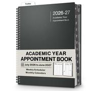 Dunwell Carnet de rendez-vous hebdomadaire 2024-2025 (21,6 x 27,9 cm), utilisation de juillet 2024 à juin 2025, planificateur horaire avec blocs de temps de 15 minutes, planificateur quotidien,