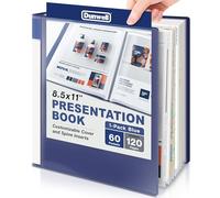 Dunwell Classeur de présentation à 60 poches, affichage 120 pages, 21,6 x 27,9 cm avec pochettes en plastique, rangement et organisateur pour documents, photos, œuvres d'art d'enfants, projets