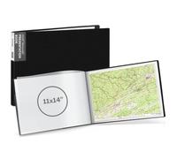 Dunwell Classeur paysage avec pochettes - (27,9 x 35,6 cm, noir) - Grand livre de présentation à 24 pochettes 48 pages, protecteur de feuille horizontal de 28 x 35,6 cm, porte-documents d'art de 35,6