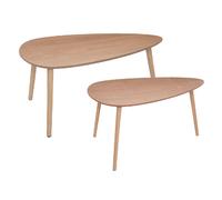Duo de tables basses gigognes MILÉO - Marron