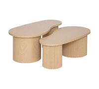 Duo de tables basses gigognes SOLEYA - Beige