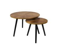 - Duo de tables gigogne Felix - Noir et Doré