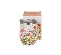 Duo Gobelet isotherme 330 ml en acier inoxydable 18/8 Wild Bird sans BPA avec couvercle et anse pour boissons chaudes et froides, dans une boîte cadeau