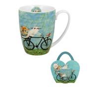 Duo Katzenwelt Collection Tasse de 350 ml en porcelaine New Bone China dans une boîte cadeau, tasse à café, tasse à café, tasse à thé (vélo)