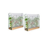 Duo serres à tomates modulables spéciales croissance kit complet bâche + support