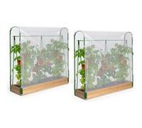 IDMarket - Duo serres à tomates modulables spéciales Croissance kit Complet bâche + Support
