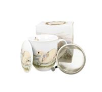 Duo Tasse à thé avec passoire et couvercle Bird's World Swan, 0,4 l