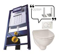 Duofix cadre autoportant WC avec citerne encastrée Sigma 12 cm, cuvette Vitra courte Rimfree