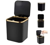 DUOHERESHUI Poubelle De Table, Petite, Poubelles Salle De Bain, Mini Poubelles Avec Couvercle, Petite Poubelle Cuisine, Pour Bureau, Salle De Bain, Table à Langer, Cuisine (2L)