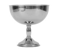 Duokon Bol à Dessert sur Pied avec Cuillère, Tasse à Glace en Acier Inoxydable 304, Bol de Service Rond Rétro Réutilisable, Ensemble de 4 Pièces pour Salade, Pudding, Yaourt, Gelato, Anniversaire,
