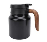 Duokon Carafe à café Thermique, Cafetière Sous Vide en Acier Inoxydable 316 avec Infuseur à thé, Distributeur de Boissons isolé de 1000 Ml pour café, thé, Jus de Lait, Boissons Glacées (noir mat)