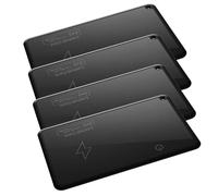 Duokon Carte de Suivi de Portefeuille pour Find My, Localisateur D'articles | Paquet de 4 Trackers de Charge sans Fil avec Rappel Sonore, Message Push, Fonctionne avec Find My Network, pour Clés,