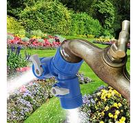 Duokon Connecteur de Tuyau en Forme de Y ABS 2 Voies, Distributeur de Tuyau d'eau G3 4 Mâle G1 2 Filetage Femelle avec Double Arrêt pour l'irrigation du Jardin, Lavage de Voiture, Patio, Pelouse,