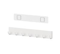 Duokon Crochets Muraux de Cuisine, Porte-ustensiles Adhésif en Plastique 12,44 X 1,3 X 2,05 Pouces, Crochet Mural sans Perçage pour Cuillères, Spatules, Outils, Organisateur de Cuisine et de Salon
