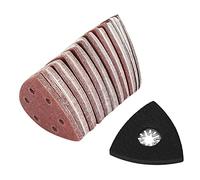 Duokon Lot de 101 feuilles de papier abrasif triangulaire - Patins abrasifs - Ponceuse multifonction - Papier abrasif pour Fein Oscillating Multi Tool Cutting Cutter Pad