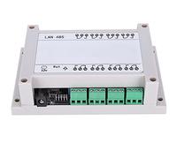 Duokon Module de Contrôleur Relais avec Boîtier, Carte de Relais Ethernet Ethernet RJ45 IP Relais Télécommande Contrôleur Serveur Web Réseau 8 Canaux Carte de Module de Relais 250 V/AC 10A(Blanc)