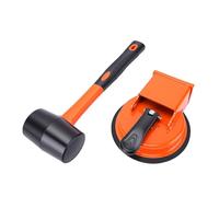 Duokon Outil de Fixation des Espaces de Sol, Kit de Marteau en Caoutchouc avec Ventouse, Outils de Réparation de Sols Stratifiés pour Plancher en Bois, Correction Incrémentielle des écarts de