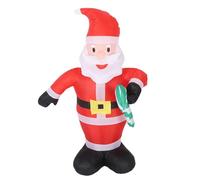 Duokon Père Noël Gonflable de 3,9 Pieds avec Canne en Bonbon et Lumières LED pour Décoration Extérieure de Cour de Noël, Père Gonflable étanche avec Ventilateur intégré pour (Prise UE 220-240v)