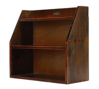 Duokon Présentoir Mural en Bois, Support de Rangement en Bois Vintage à 3 Niveaux avec Conception Ouverte, Tasse Murale ou Comptoir et Organisateur de Bibelots pour la Cuisine du Bureau à Domicile