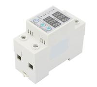 Duokon Protecteur de Tension AC monophasé, 63A Double Affichage LED | Protection contre les surtensions réglables, relais de surintensité, moniteur d\'alimentation sur rail DIN, protection 230