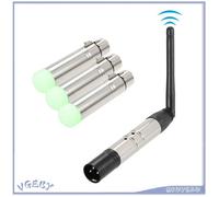 Duokon Récepteur émetteur DMX512 Kit émetteur-récepteur Portable sans fil DMX512 2.4G ISM, 4 pièces, pour fête scene Prise UE