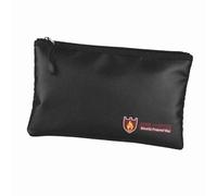 Duokon Sac à Documents Ignifuge Petite Pochette à Billets en Fibre de Verre Enduite de Silicone avec Fermeture à Glissière 10,6 X 6,7 Pouces Rangement Résistant à l'eau pour Fichiers Bijoux Objets