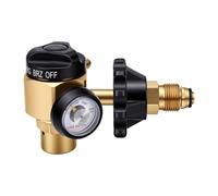 Duokon Soupape de Régulation D'azote, Corps en Laiton 650 Psi | Raccord fileté SAE 1/4 pouces, débitmètre avec régulateur, outil de test de fuite, travaux de réfrigération CVC, sortie