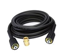 Duokon Tuyau de Rallonge pour Nettoyeur Haute Pression 10m, Raccord M22 | Construction tressée en caoutchouc PVC, 1/4 po femelle à mâle, 2610 PSI, outil de nettoyage extérieur