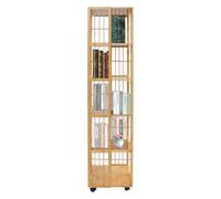 Duoruameng Bibliothèque rotative à 360 °, étagère de rangement autoportante, à 6 niveaux, pour chambre à coucher, salon et bureau